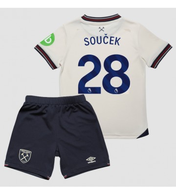 West Ham United Tomas Soucek #28 Udebanetrøje Børn 2025-26 Kortærmet (+ Korte bukser)